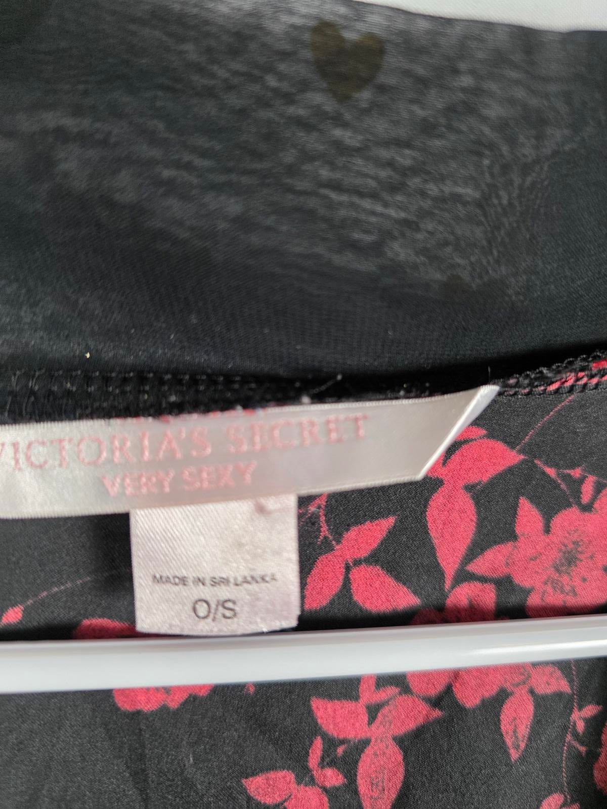 Victorias Secret Satin Silky Robe Cherry Blossom KIMONO Lounge Wrap Very Sexy OS