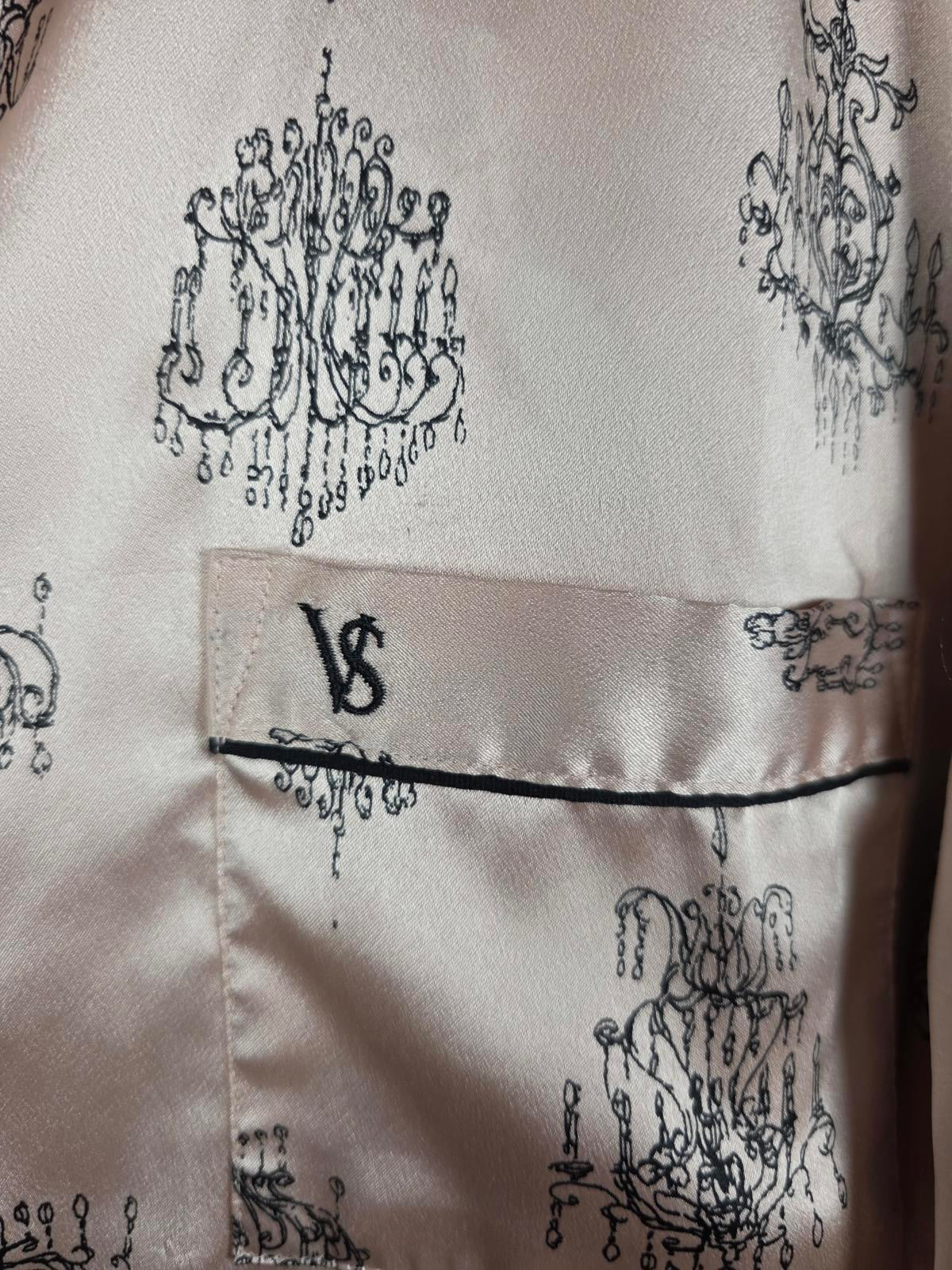 Victorias Secret SATIN Silky Sleep Set Pajama Medium PJ button Down shirt Pants