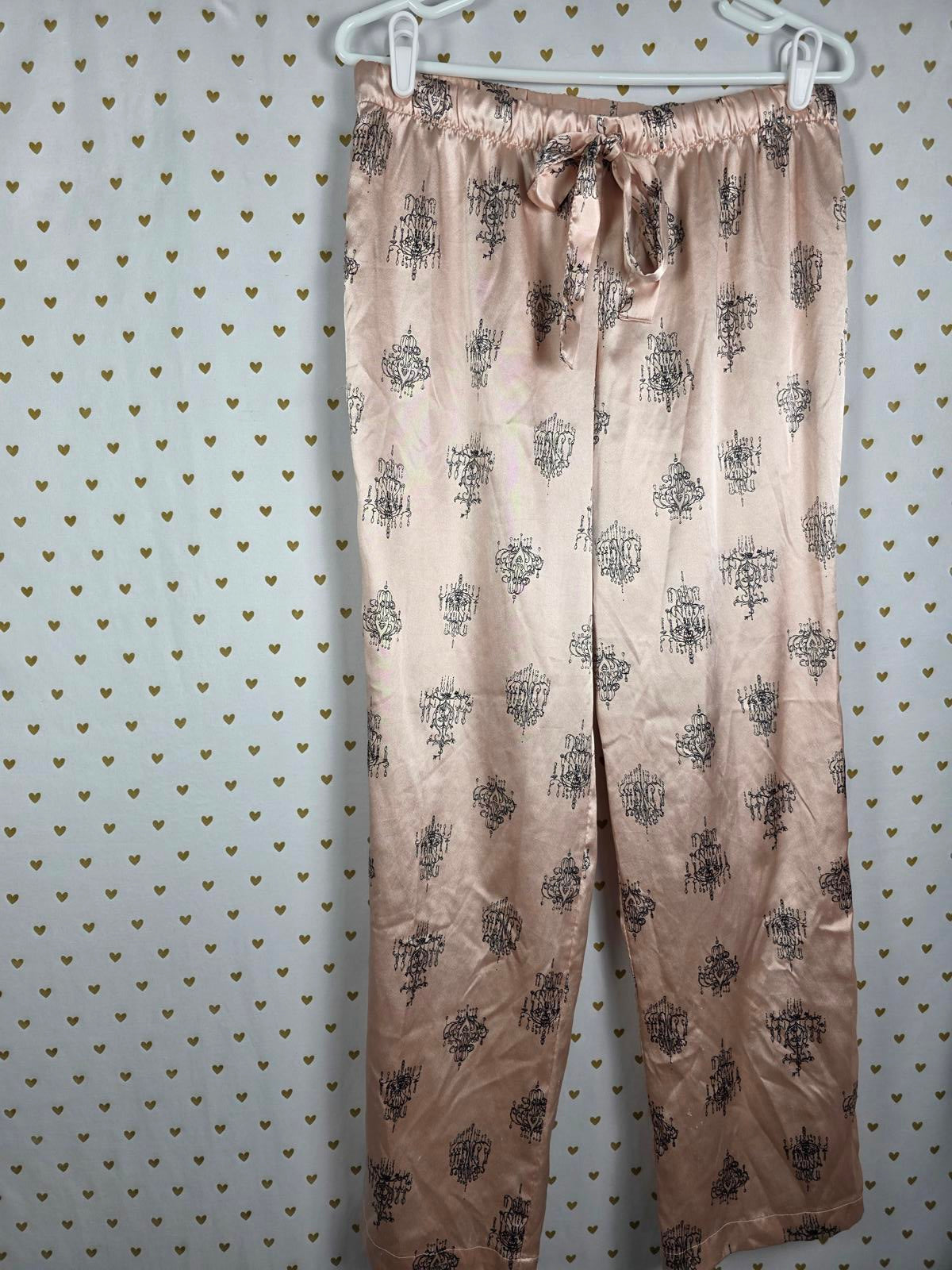 Victorias Secret SATIN Silky Sleep Set Pajama Medium PJ button Down shirt Pants