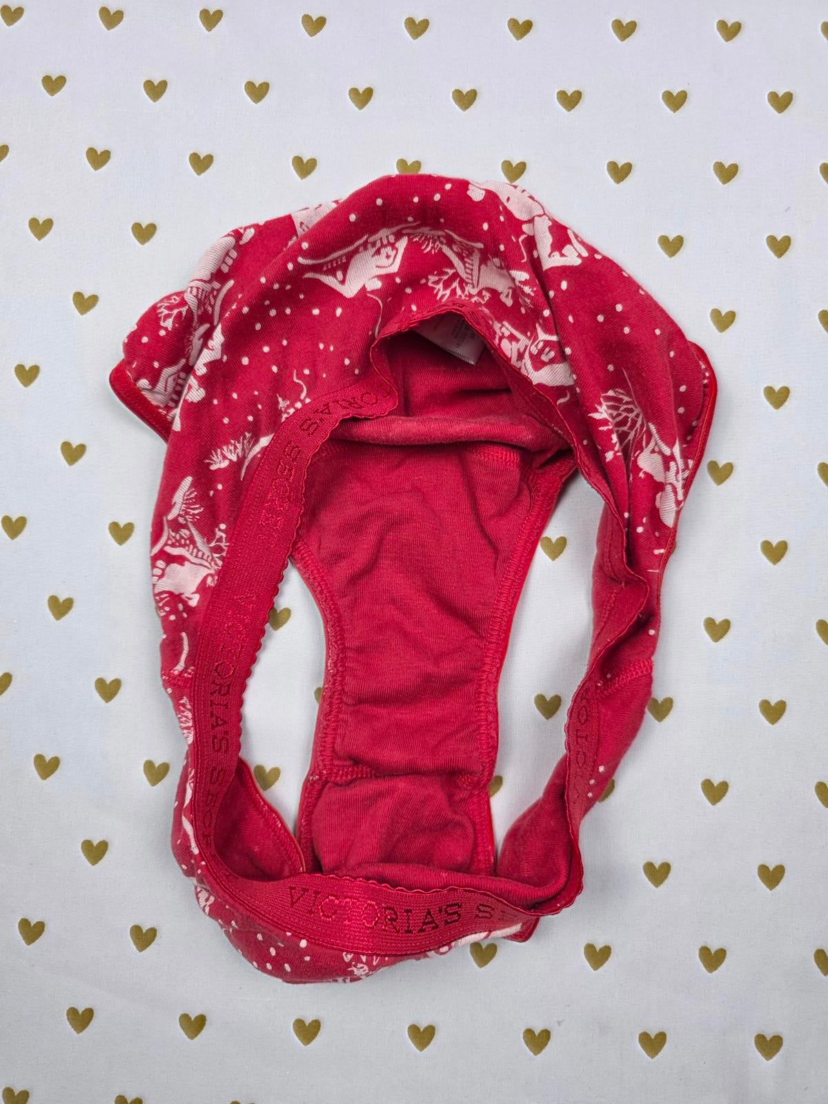 Victorias Secret VINTAGE Y2k Cotton Red high Leg Brief Panties MEDIUM