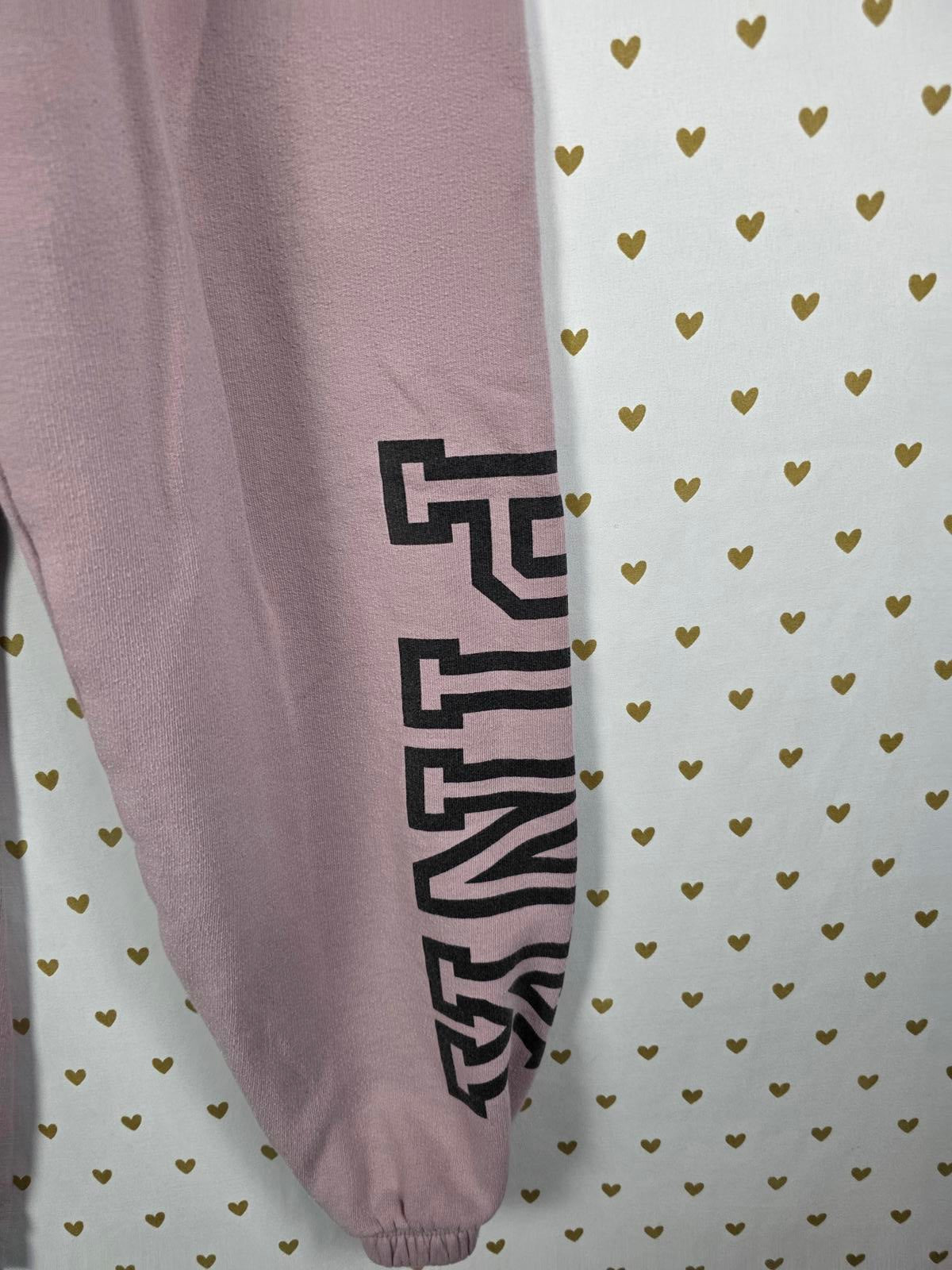 Victorias Secret PINK rose blush Joggers Sweats sweatpants Tapered Small