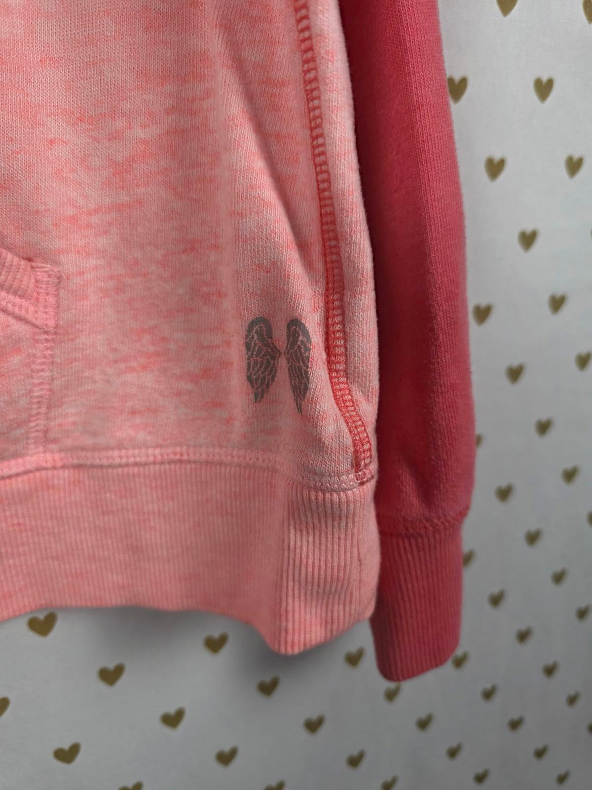 Victorias Secret WINGS Logo Colorblock Full Zip Hoodie Jacket LARGE