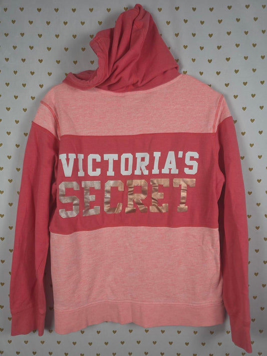 Victorias Secret WINGS Logo Colorblock Full Zip Hoodie Jacket LARGE