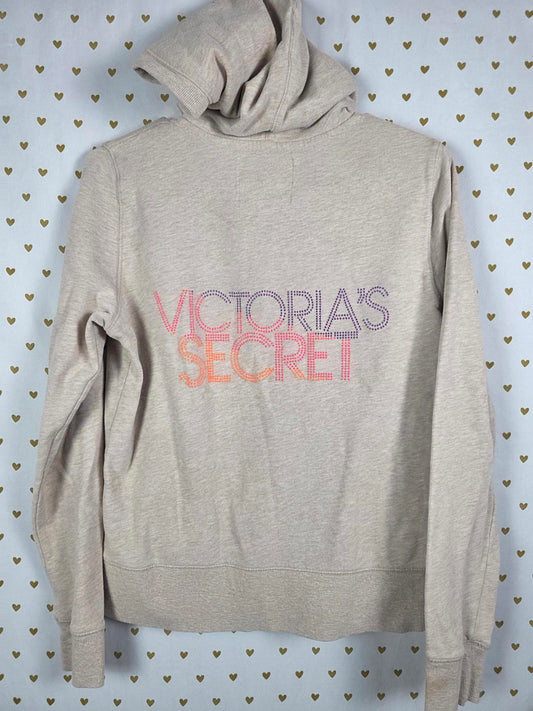 Victorias Secret Bling Logo Full Zip Hoodie Jacket SUPERMODEL ESSENTIALS Large