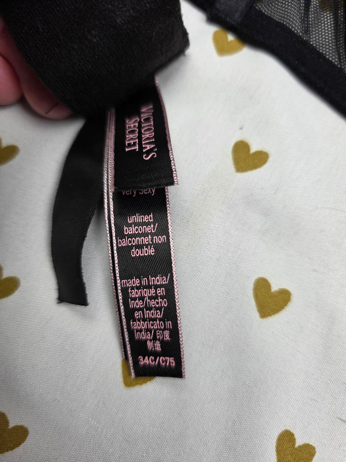 Victorias Secret Unlined VERY SEXY Balconette Bra Demi 34C