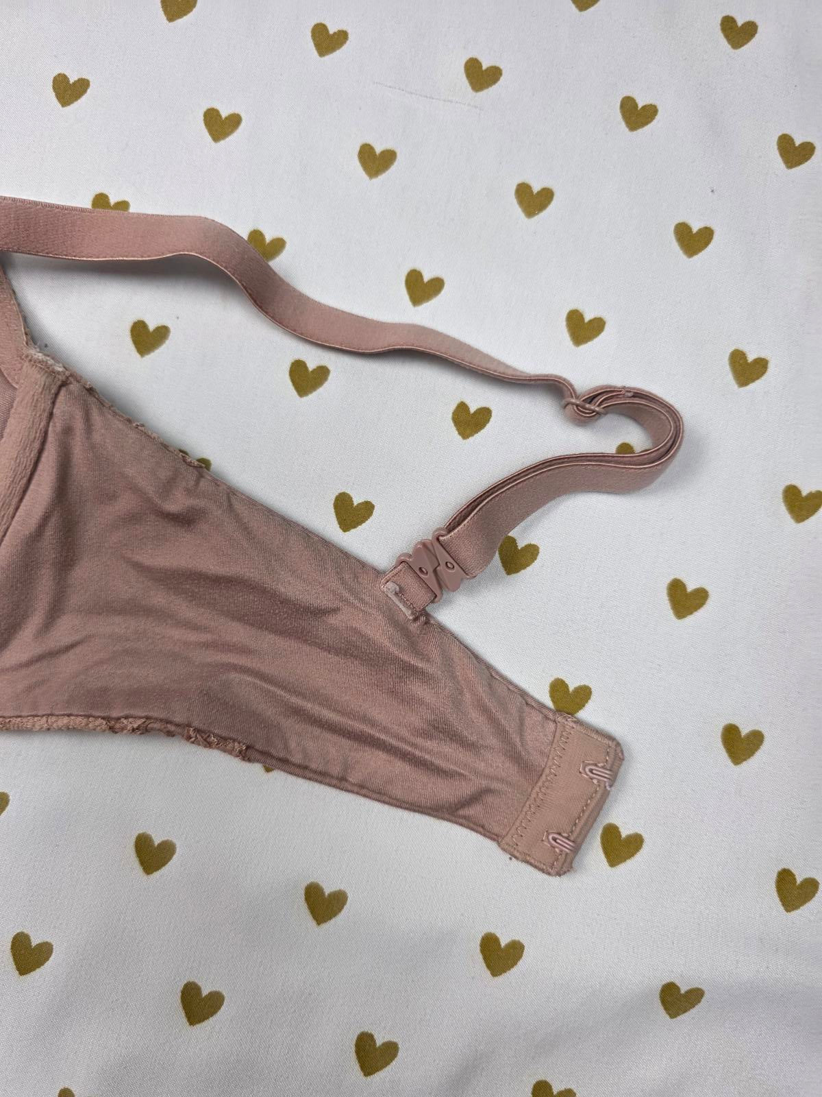 Victorias Secret Beige Lace BODY BY Unlined Demi Bra 32DD