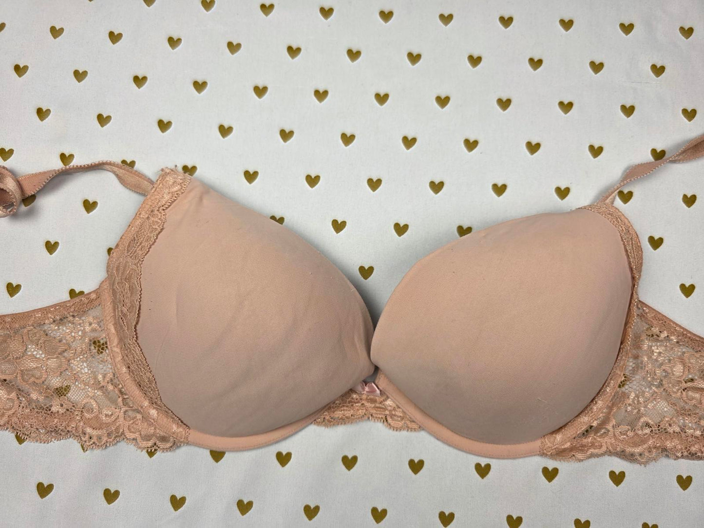 Victorias Secret Vintage Dream Angels PUSH UP Lace Accent 38C Bra