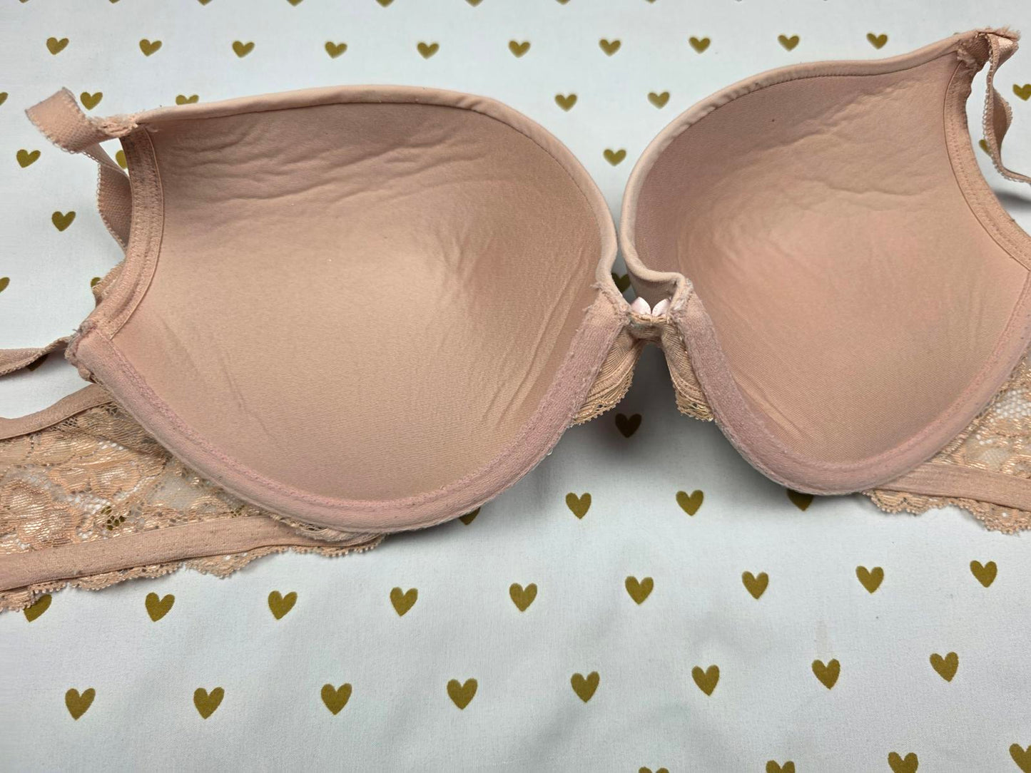 Victorias Secret Vintage Dream Angels PUSH UP Lace Accent 38C Bra