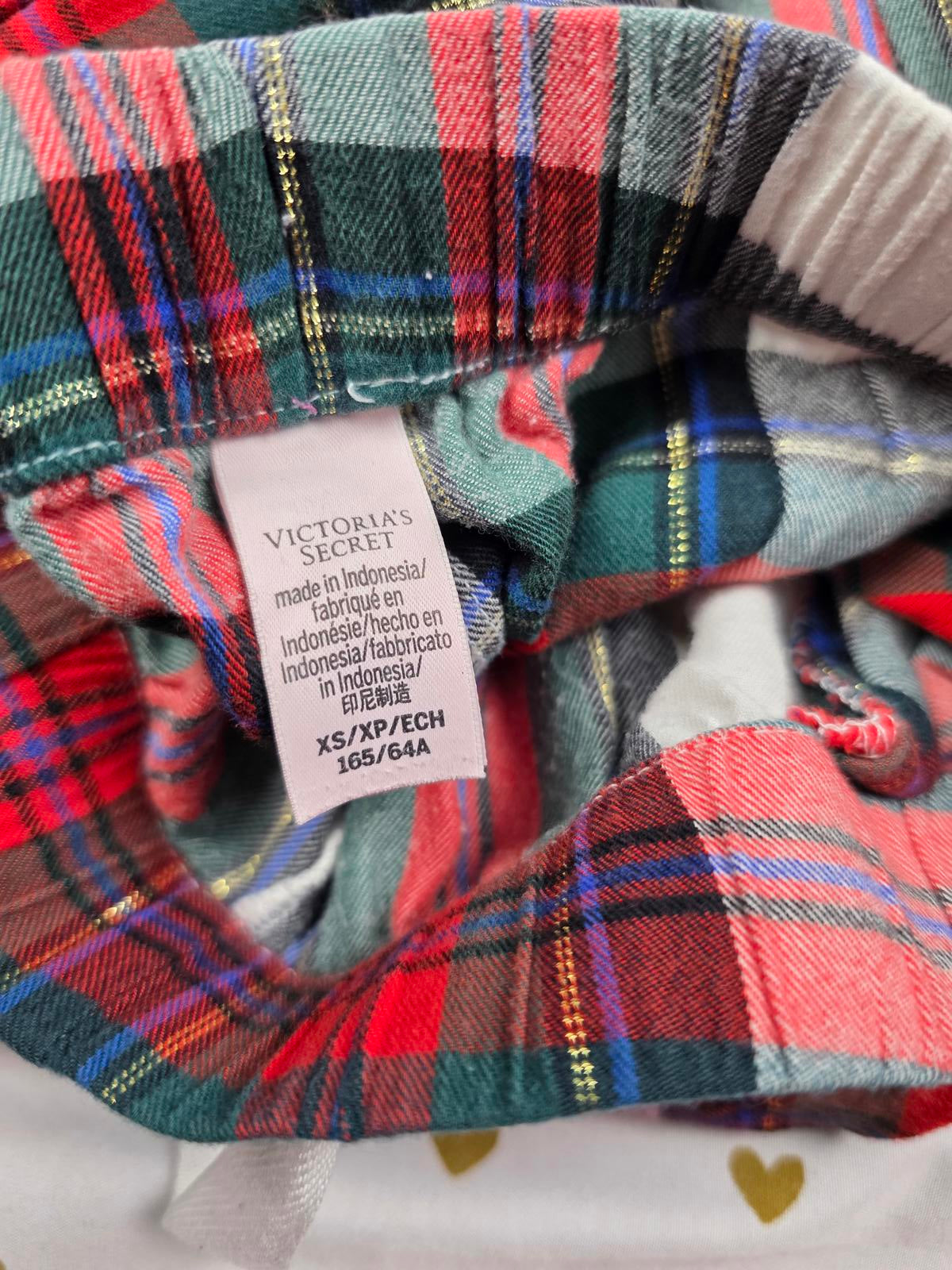 Victorias Secret LOT of 3 XS Plaid Sleep Pants Pajama Bottoms PJ
