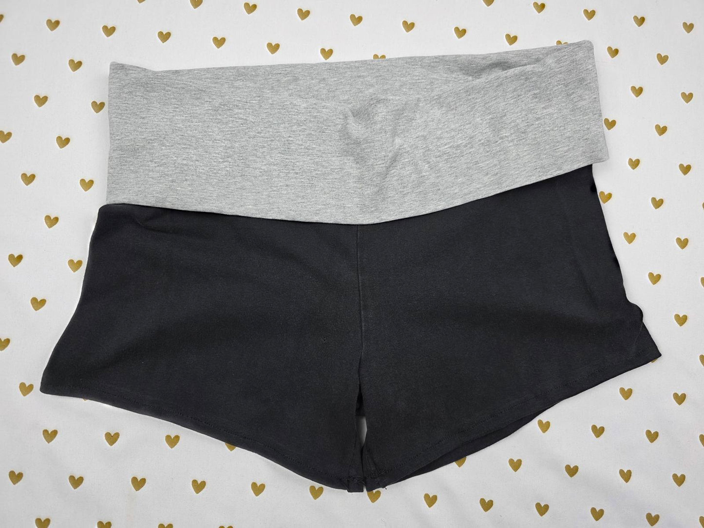 Victorias Secret PINK Vintage BLING Sequined FOLDOVER Shorts Y2k Yoga MEDIUM