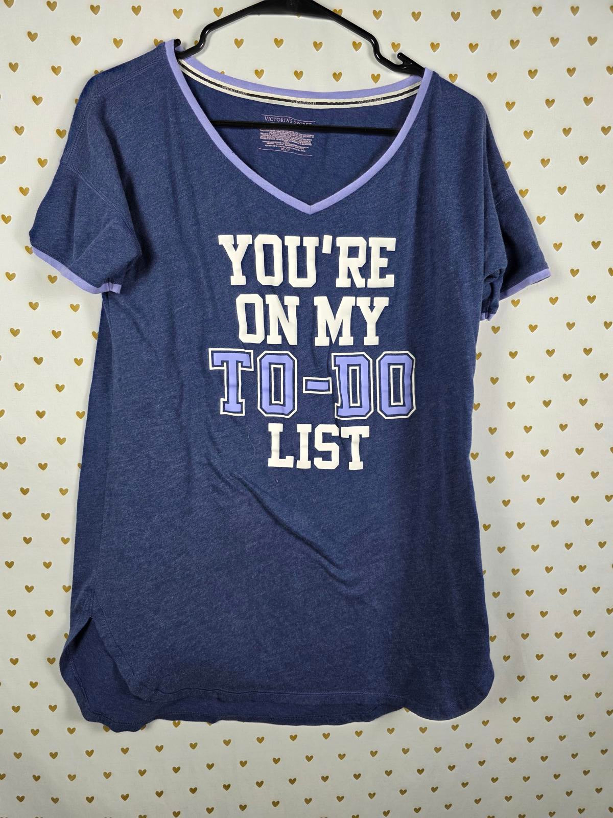 Victorias Secret YOU'RE ON MY TO DO LIST Nightgown Pajama PJ Sleep Dress XS