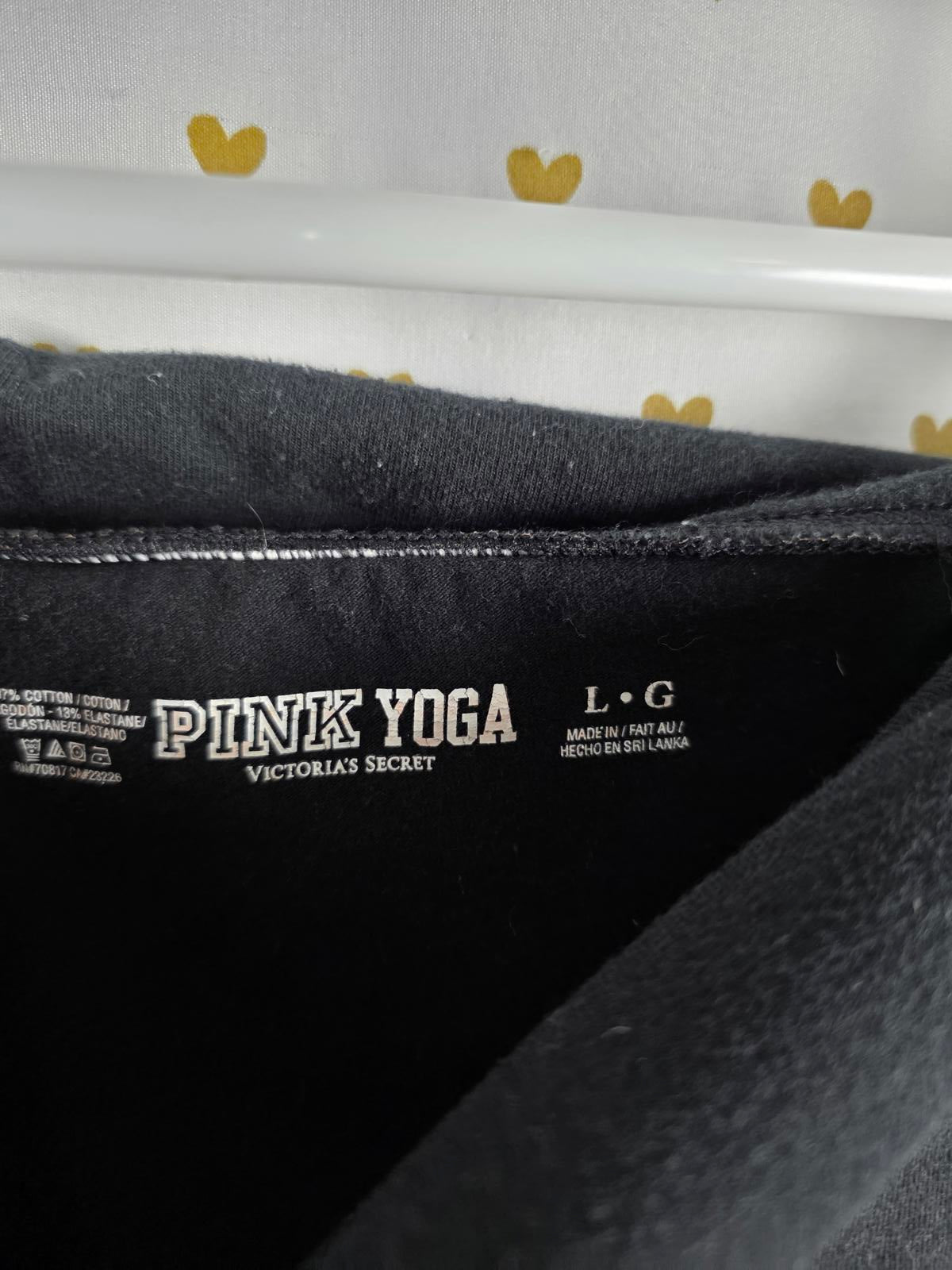 Victorias Secret PINK LOVE Foldover Yoga Pants Y2k Vintage Capri Leggings Large