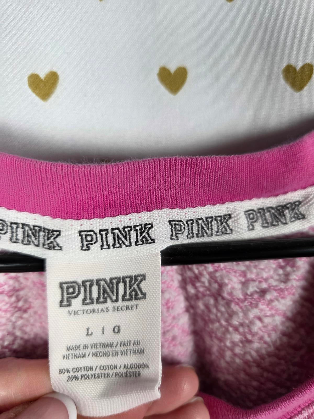 Victorias Secret Pink Winter Style Pullover Crew Sweater Vintage Style Large