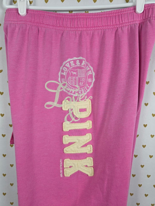 Victorias Secret PINK Vintage Y2k Embroidered Joggers Sweatpants FAVORITE SWEATS