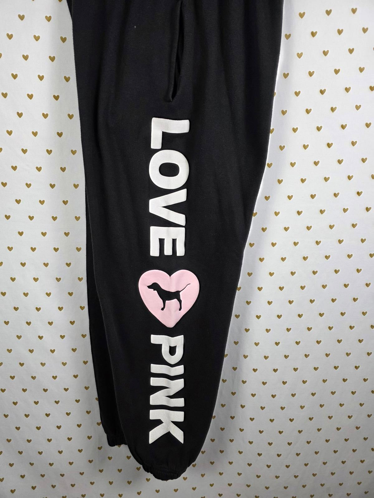 Victorias Secret PINK CAMPUS ORIGINALS Love Sweats Joggers Sweatpants MEDIUM