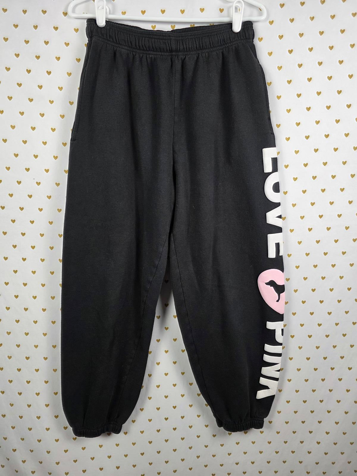 Victorias Secret PINK CAMPUS ORIGINALS Love Sweats Joggers Sweatpants MEDIUM