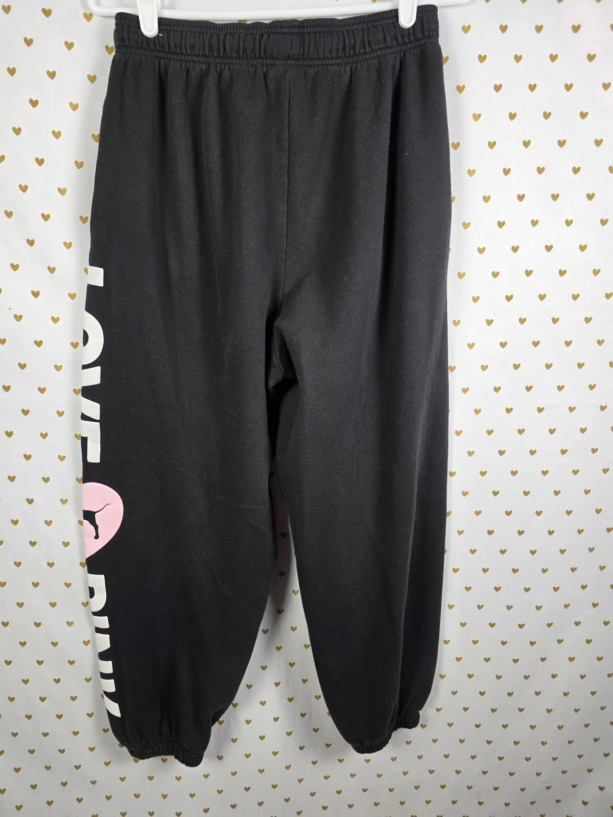 Victorias Secret PINK CAMPUS ORIGINALS Love Sweats Joggers Sweatpants MEDIUM