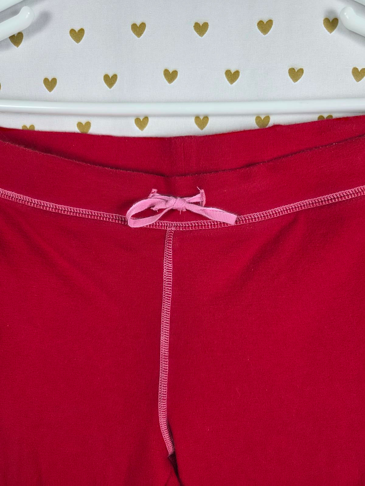 Victorias Secret PINK Vintage 100% Cotton Red Sweats Sweatpants Y2K Large lounge