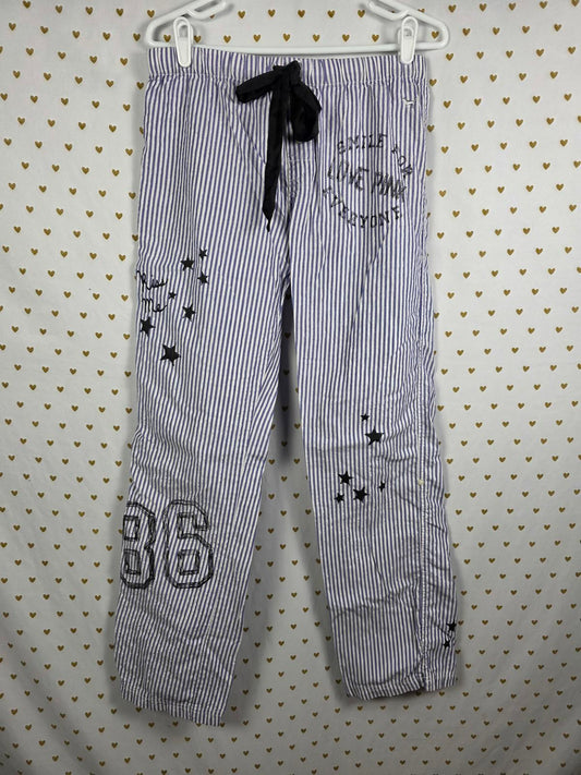 Victorias Secret VINTAGE Y2k Striped Sleep Pajama Pants Blue XS PJ