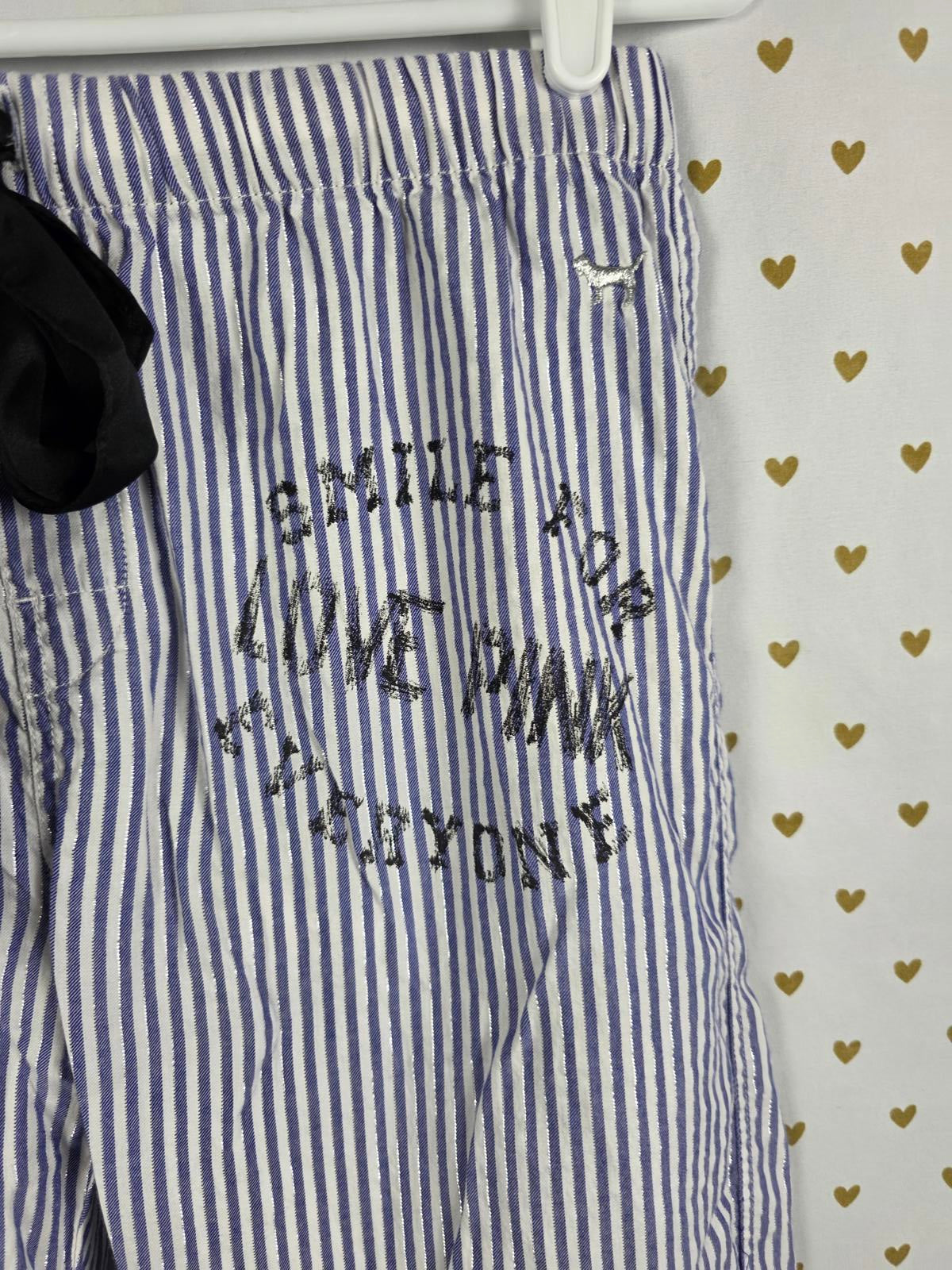 Victorias Secret VINTAGE Y2k Striped Sleep Pajama Pants Blue XS PJ
