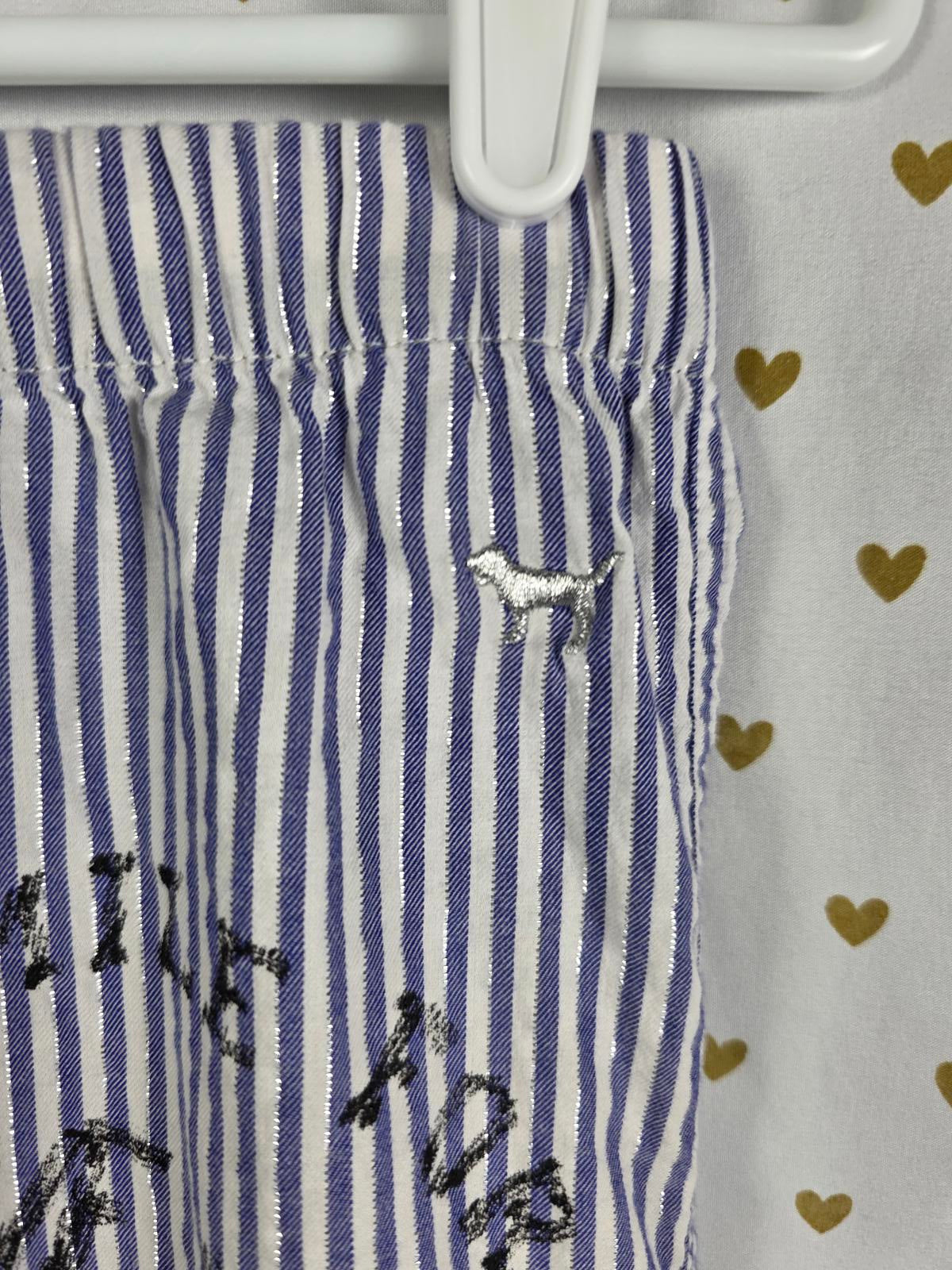 Victorias Secret VINTAGE Y2k Striped Sleep Pajama Pants Blue XS PJ