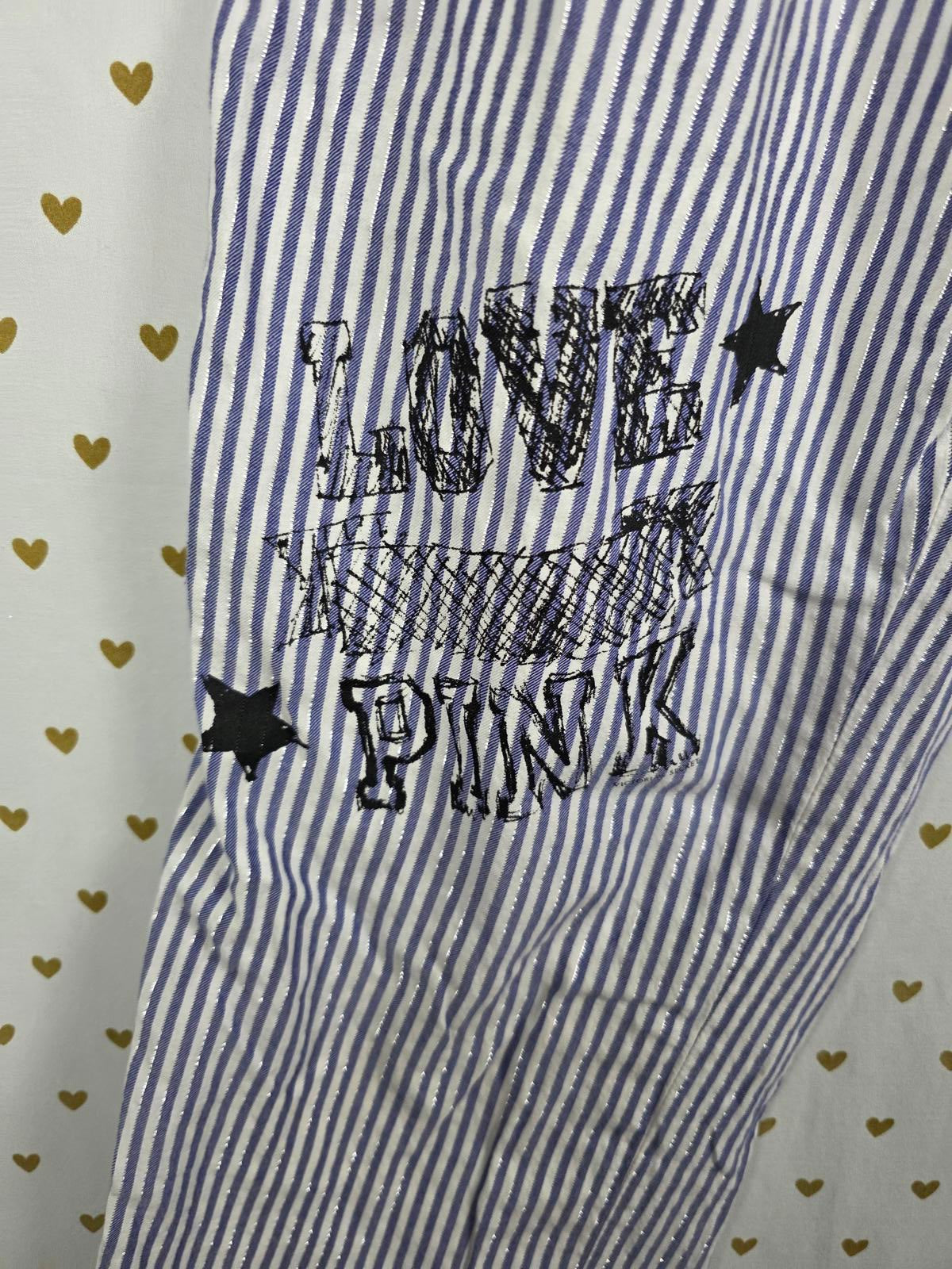 Victorias Secret VINTAGE Y2k Striped Sleep Pajama Pants Blue XS PJ
