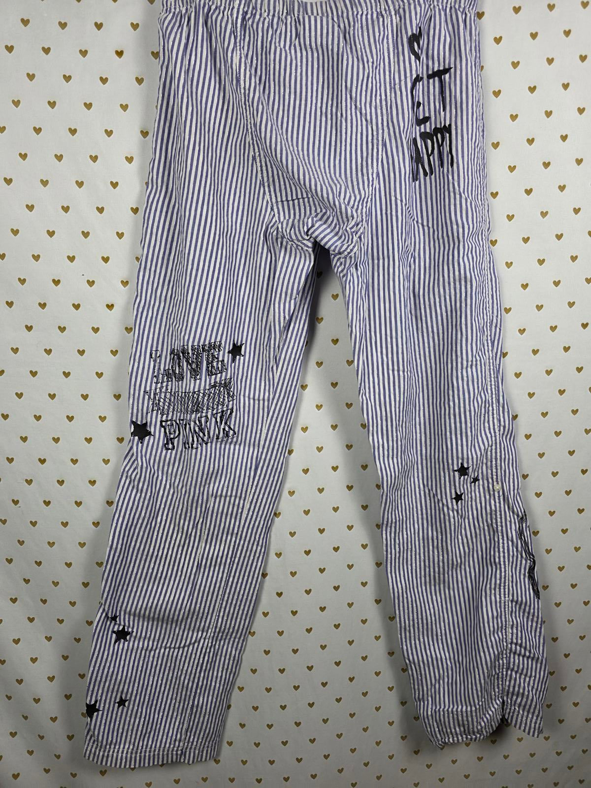 Victorias Secret VINTAGE Y2k Striped Sleep Pajama Pants Blue XS PJ