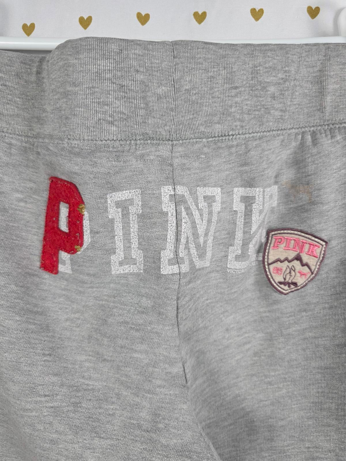 Victorias Secret PINK Vintage ROAD TRIP Sweats Joggers Y2K 86 MEDIUM Grey