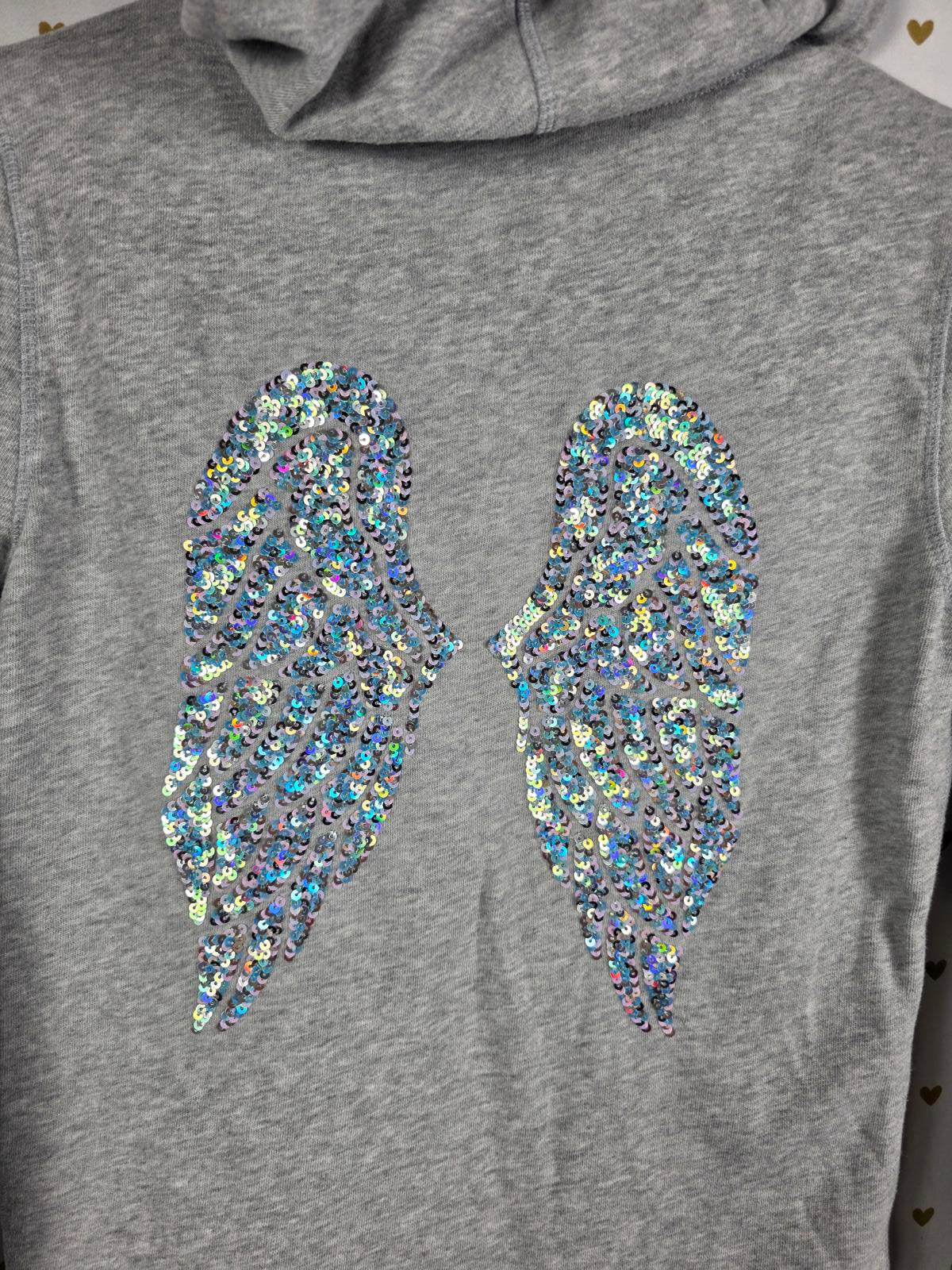 Victorias Secret BLING WINGS Sequined Hoodie Jacket Full Zip XS