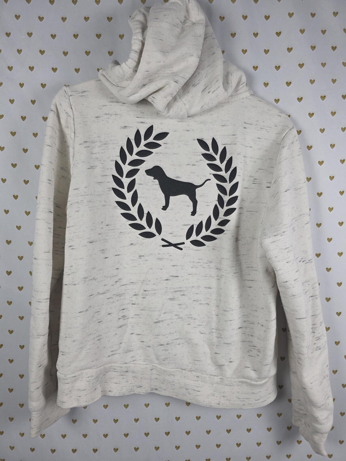 Victorias Secret Pink CREST LOGO Hoodie Full ZIp Jacket LARGE