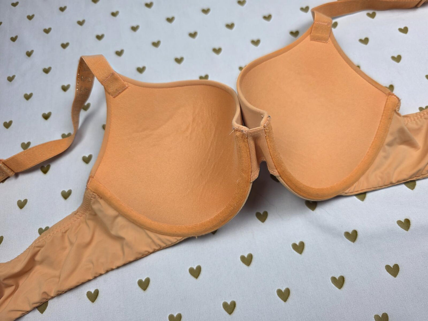 Victorias Secret Orange T Shirt Push Up Full Coverage Bra 34B