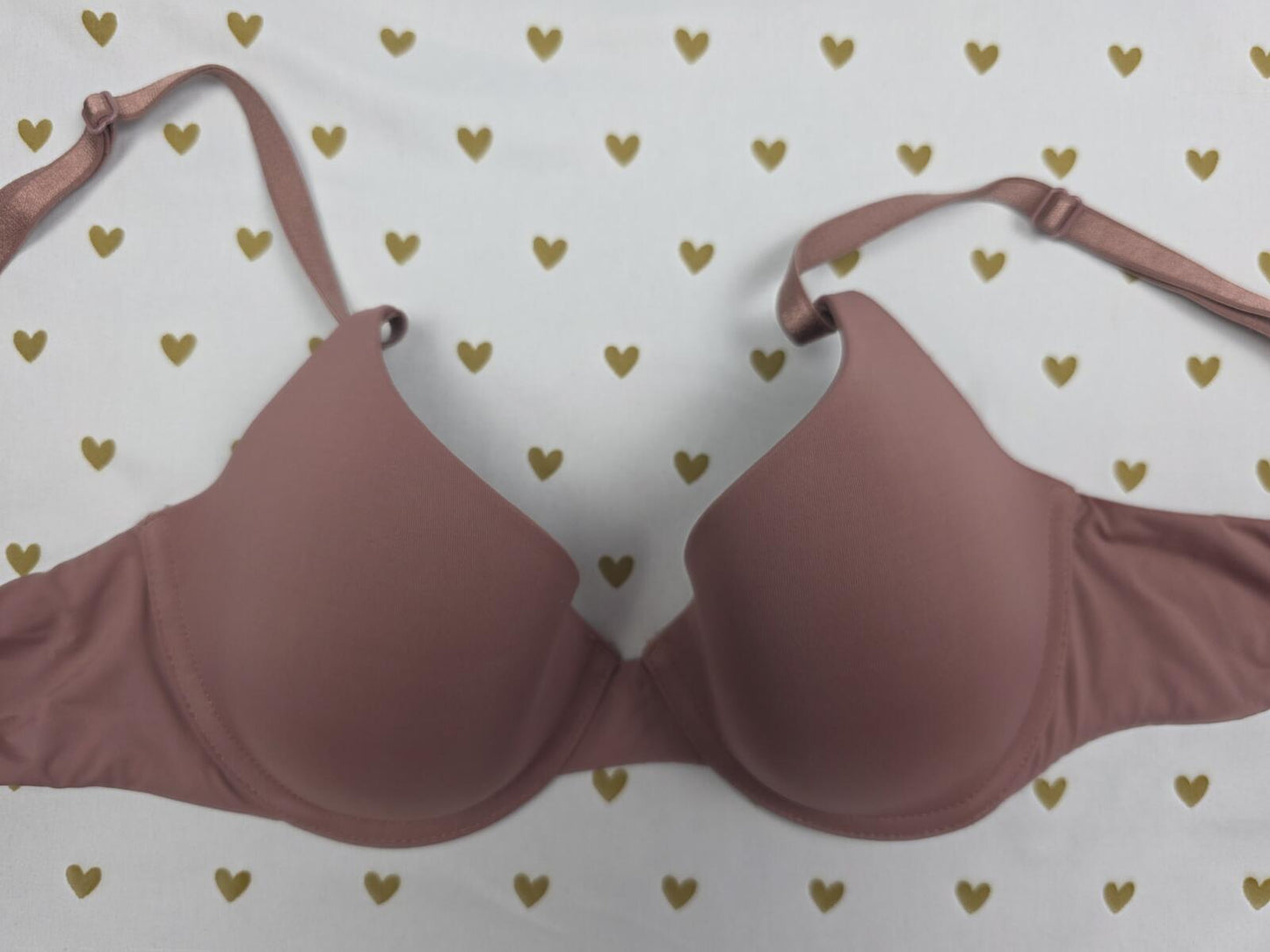 Victorias Secret Brown T Shirt Lightly Lined Demi Balconette Bra 34B