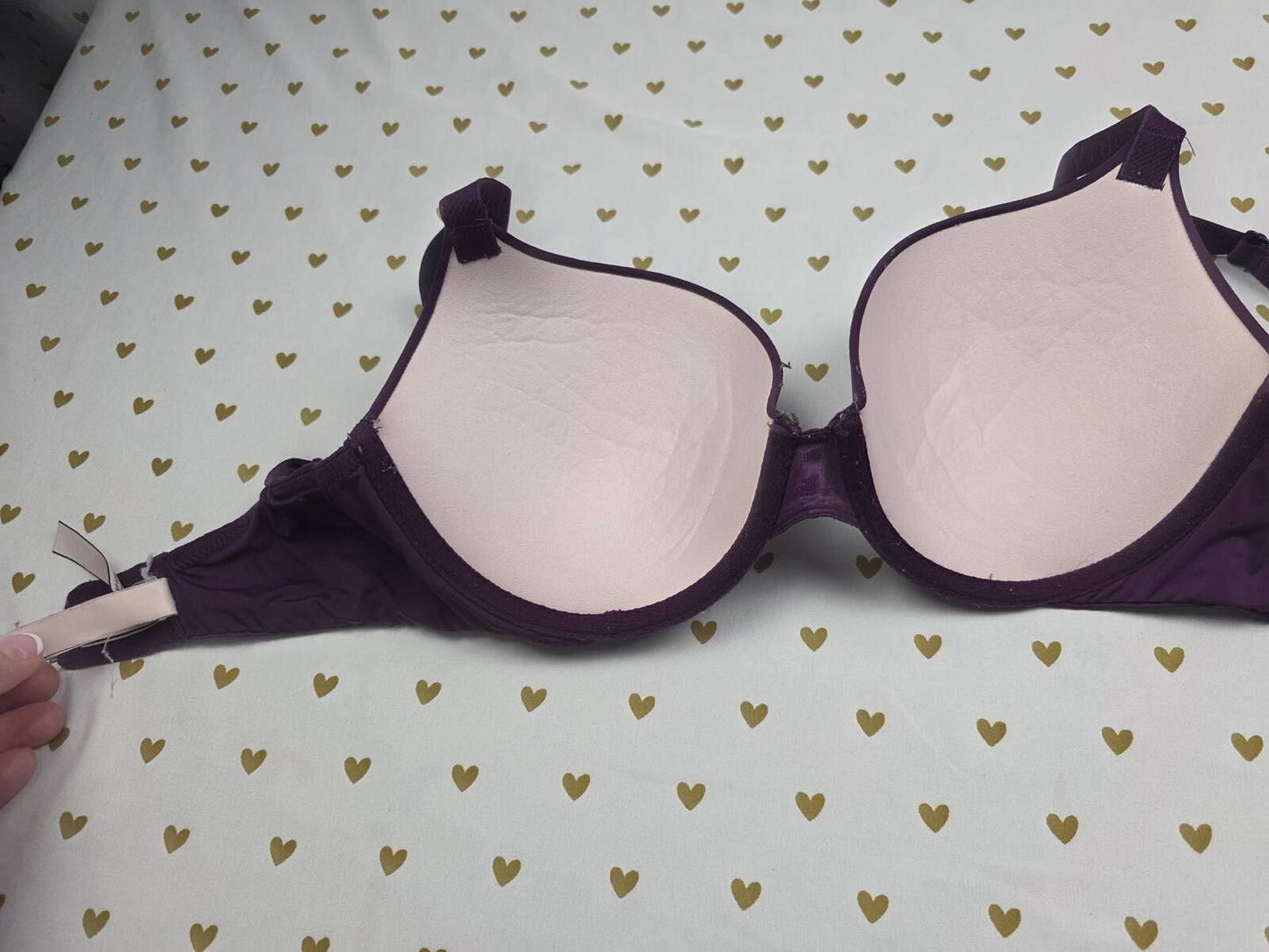 Victorias Secret T Shirt PUSH UP Full Coverage Bra 32DD Purple