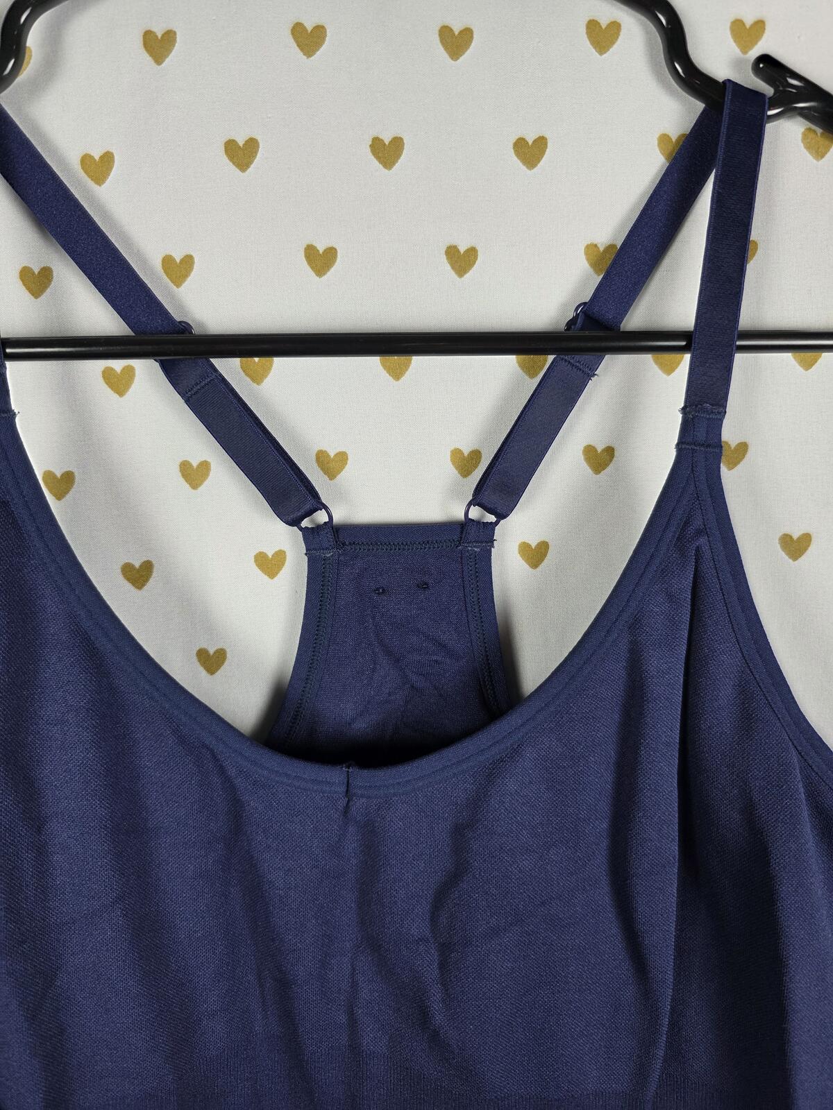 Victorias Secret PINK ACTIVE JUMPSUIT Navy Seamless Workout Bodysuit XL