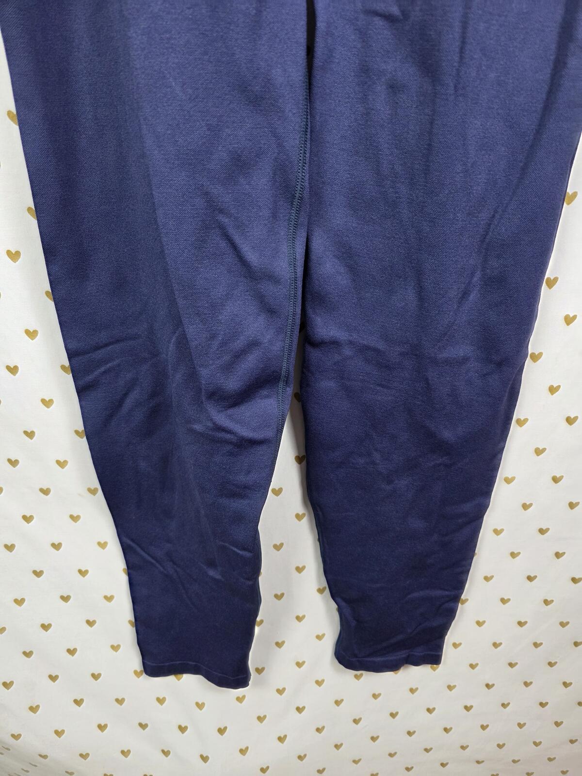 Victorias Secret PINK ACTIVE JUMPSUIT Navy Seamless Workout Bodysuit XL