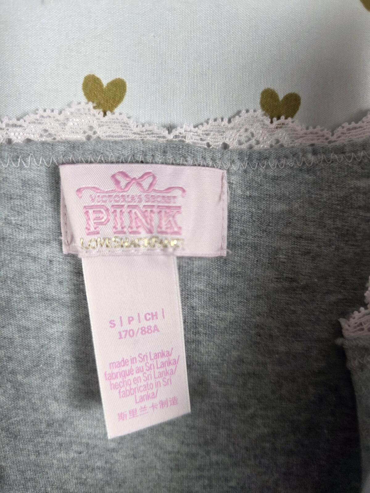 Victorias Secret PINK LOVESHACKFANCY Tank Top Bow SMALL Cotton Cami