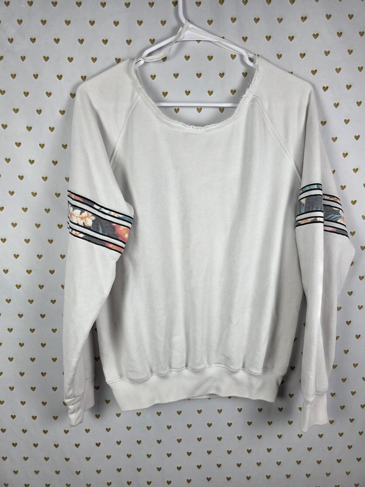 Victorias Secret Pink Slouchy Off Shoulder Embroidered Floral Logo sweater shirt