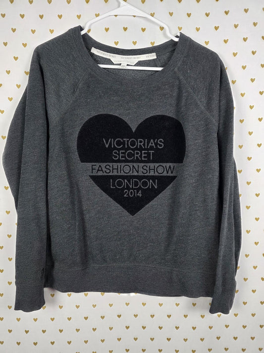 Victorias Secret FASHION SHOW LONDON 2014 Sweater Crew Grey MEDIUM