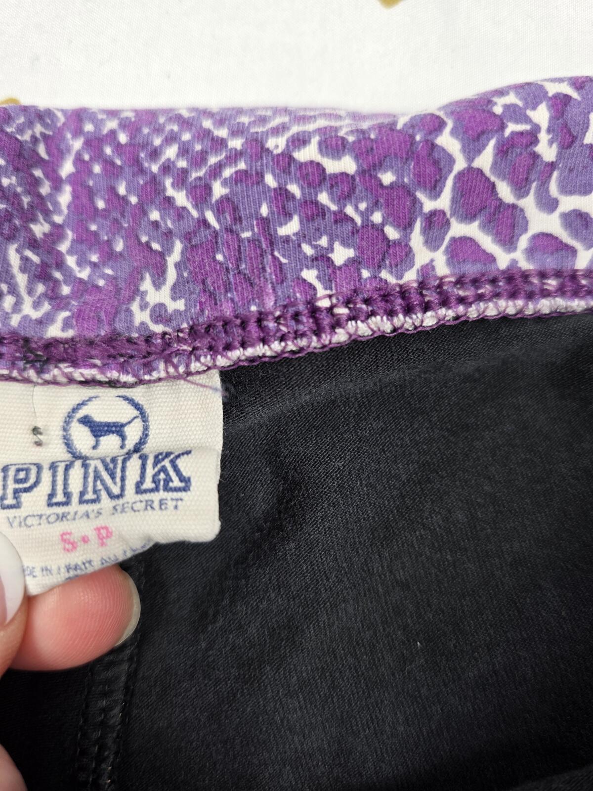 Victorias Secret PINK BLING Foldover YOGA SHORTS SNAKE PRINT SMALL