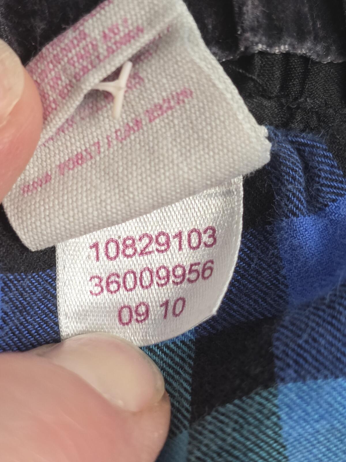 Victorias Secret BLING PINK VINTAGE Logo Diaper Butt Sleep Pants PJ Plaid MEDIUM