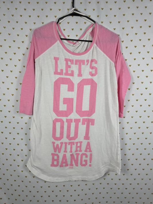 Victorias Secret PINK Vintage LETS GO OUT WITH A BANK Nightgown HTF MEDIUM PJ