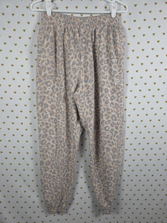 Victorias Secret PINK LEOPARD CHEETAH super Soft comfy Joggers Sweats Sweatpans