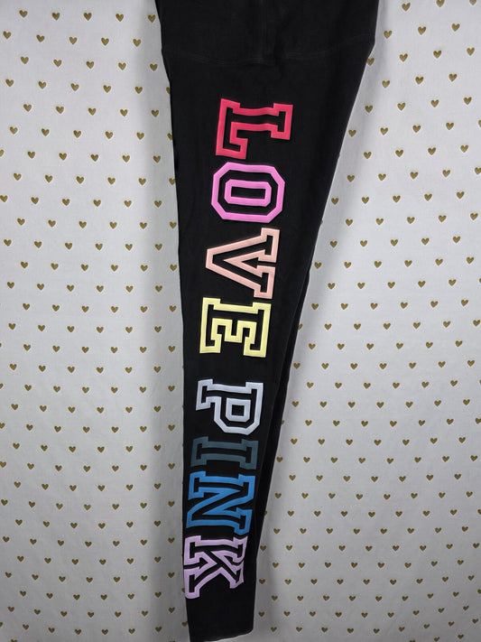 Victorias Secret PINK LOVE Rainbow Yoga Pants Full Length SMALL