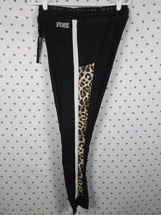 Victorias Secret PINK LEOPARD CHEETAH Yoga Pants Tapered Joggers LARGE