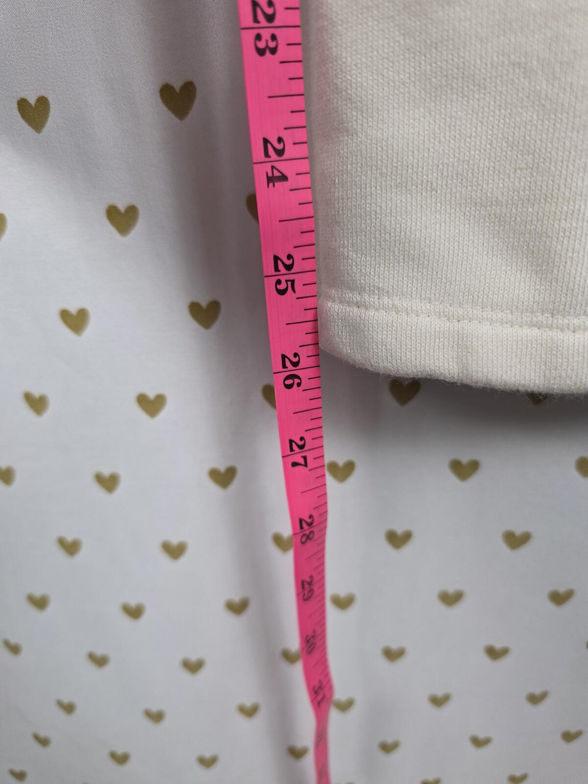 Victorias Secret PINK Cream Flared Sweatpants Sweats LARGE Logo pockets