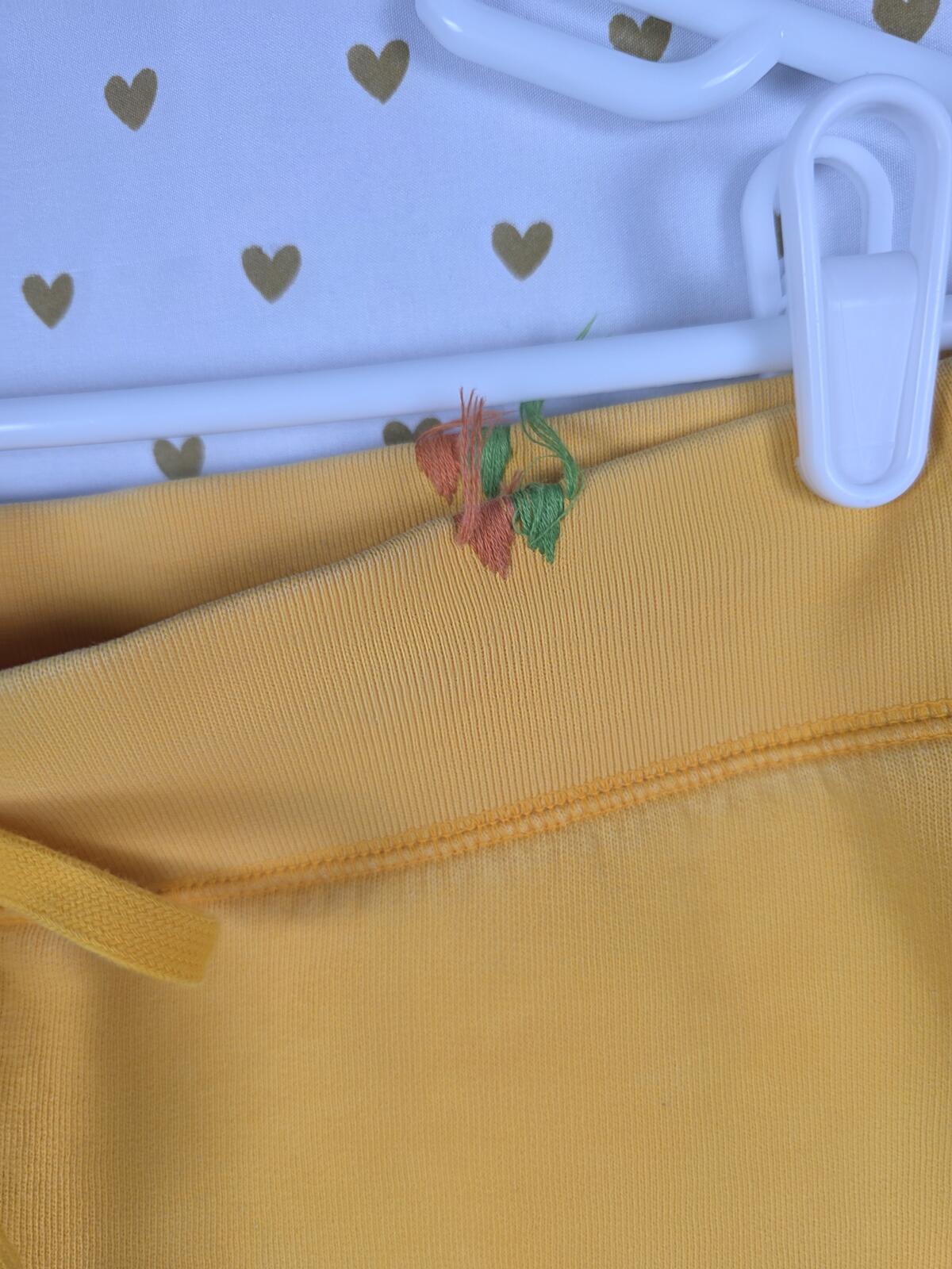 Victorias Secret PINK VINTAGE Embroidered Joggers Sweats Y2K Yellow XS