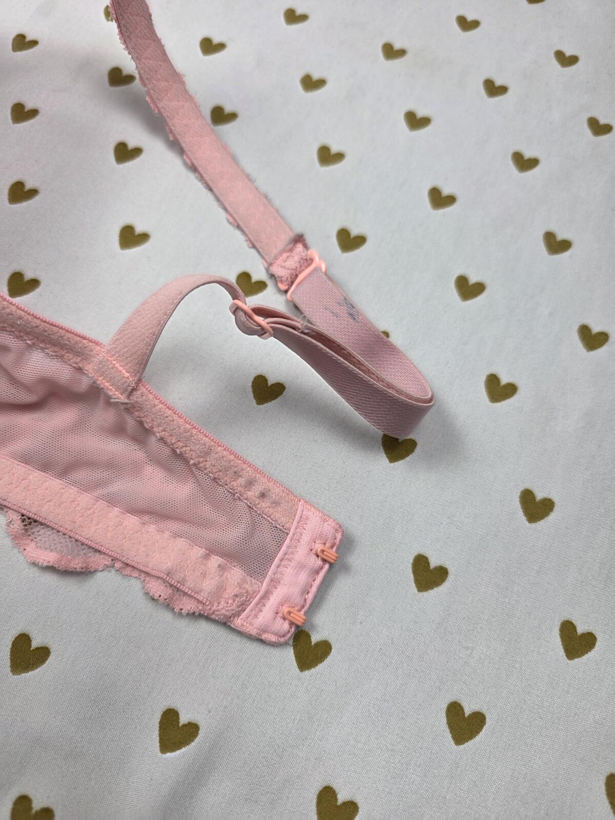 Victorias Secret PINK Push UP Lace Lined Bra 36DD satin