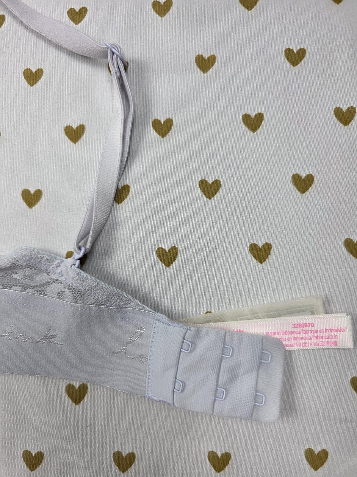 Victorias Secret PINK Leopard Logo Bra Wireless Lightly Lined 32B