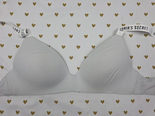 Victorias Secret T shirt Lightly Lined Wireless Logo Strap Bra 34B