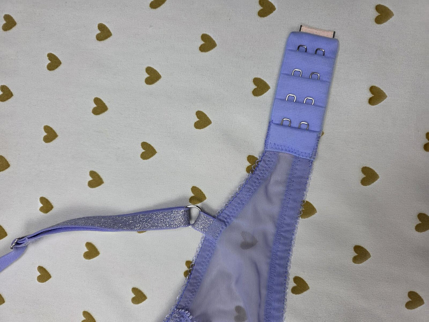 Victorias Secret DREAM ANGELS Purple Lace PADDED DEMI BALCONETTE BRA 32D